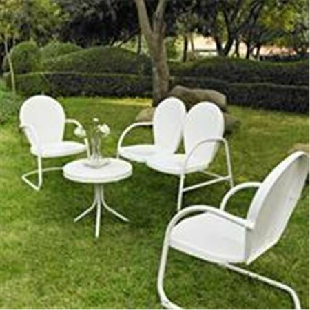 CLASSIC ACCESSORIES Crosley Furniture Griffith 4 Pc. Metal Outdoor Conversation Seating Set-Loveseat and 2 Chairs VE3036254